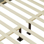 Struttura letto matrimoniale Queen platform imbottita a capitonné grigio, per 2 persone