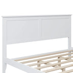 Letto a piattaforma bianco/grigio con testiera – matrimoniale/queen, 1-2 posti letto