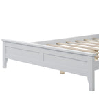 Letto a piattaforma bianco/grigio con testiera – matrimoniale/queen, 1-2 posti letto