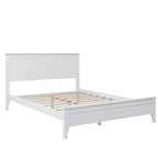 Letto a piattaforma bianco/grigio con testiera – matrimoniale/queen, 1-2 posti letto