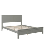 Letto a piattaforma bianco/grigio con testiera – matrimoniale/queen, 1-2 posti letto