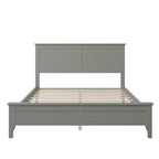Letto a piattaforma bianco/grigio con testiera – matrimoniale/queen, 1-2 posti letto