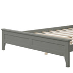 Letto a piattaforma bianco/grigio con testiera – matrimoniale/queen, 1-2 posti letto