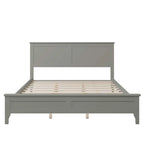 Letto a piattaforma bianco/grigio con testiera – matrimoniale/queen, 1-2 posti letto