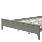 Letto a piattaforma bianco/grigio con testiera – matrimoniale/queen, 1-2 posti letto