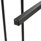 Letto matrimoniale king size marrone e nero con luci a LED, testiera in legno e 2 cassetti portaoggetti