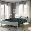 Letto a piattaforma bianco matrimoniale alla francese – Stile moderno, legno massello, adatto per 1 persona