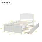 Piattaforma letto doppia con letto estraibile e testiera – Espresso / Grigio / Bianco, 2 posti letto