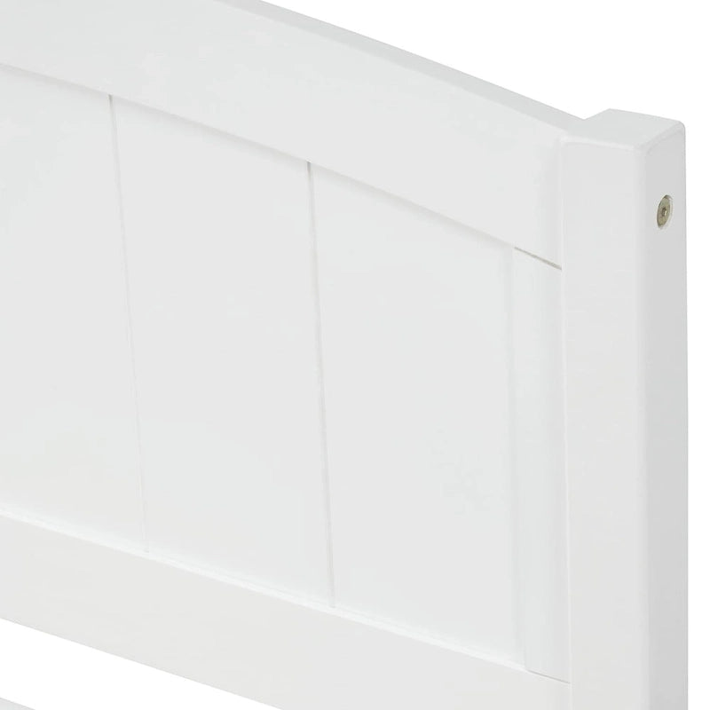 Piattaforma letto doppia con letto estraibile e testiera – Espresso / Grigio / Bianco, 2 posti letto