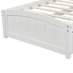 Piattaforma letto doppia con letto estraibile e testiera – Espresso / Grigio / Bianco, 2 posti letto