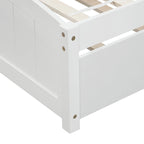 Piattaforma letto doppia con letto estraibile e testiera – Espresso / Grigio / Bianco, 2 posti letto