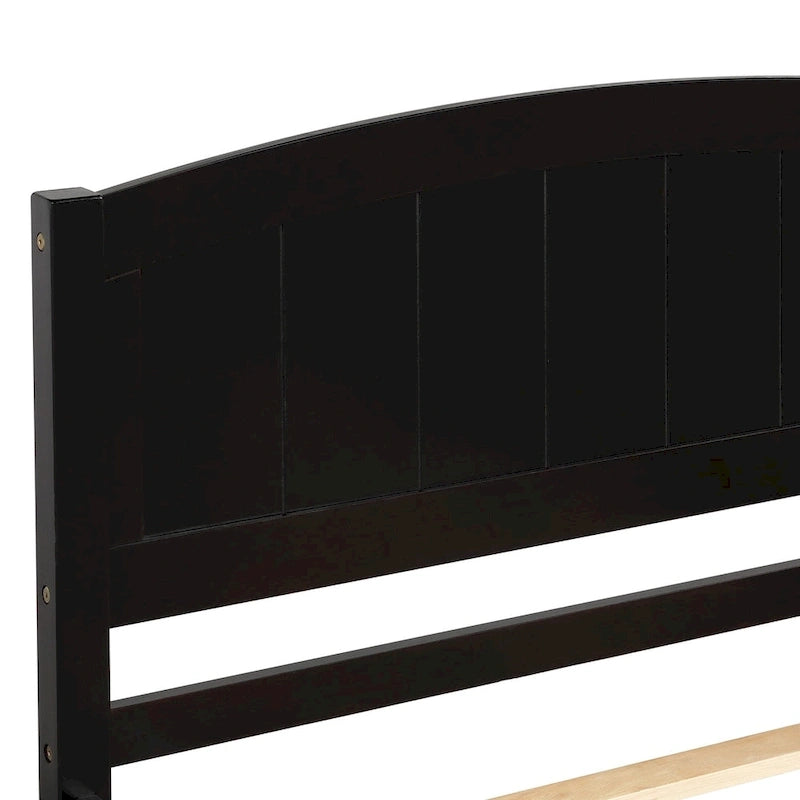 Piattaforma letto doppia con letto estraibile e testiera – Espresso / Grigio / Bianco, 2 posti letto