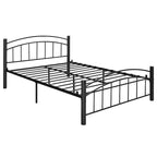 Struttura letto a piattaforma in metallo nero con testiera | Singolo/Matrimoniale | 1–2 persone