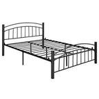 Struttura letto a piattaforma in metallo nero con testiera | Singolo/Matrimoniale | 1–2 persone