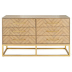 Cassettiera a 6 cassetti – Rovere rustico / Oro verde acqua / Noce scuro / Argento nero / Oro bianco / Oro noce