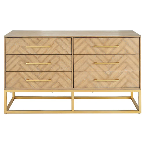 Cassettiera a 6 cassetti – Rovere rustico / Oro verde acqua / Noce scuro / Argento nero / Oro bianco / Oro noce