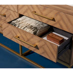 Cassettiera a 6 cassetti – Rovere rustico / Oro verde acqua / Noce scuro / Argento nero / Oro bianco / Oro noce