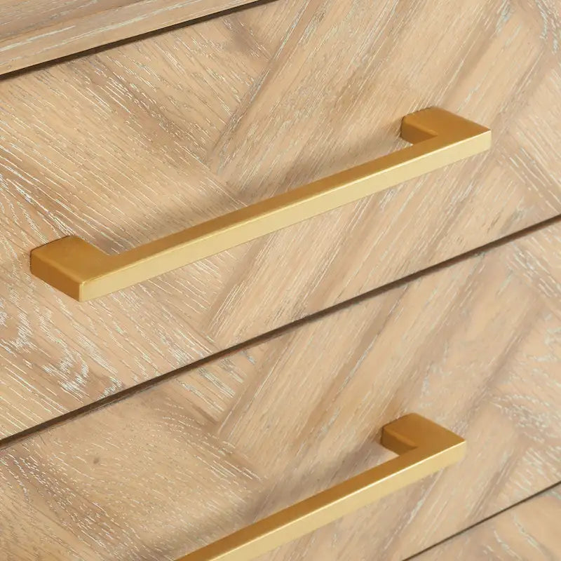 Cassettiera a 6 cassetti – Rovere rustico / Oro verde acqua / Noce scuro / Argento nero / Oro bianco / Oro noce