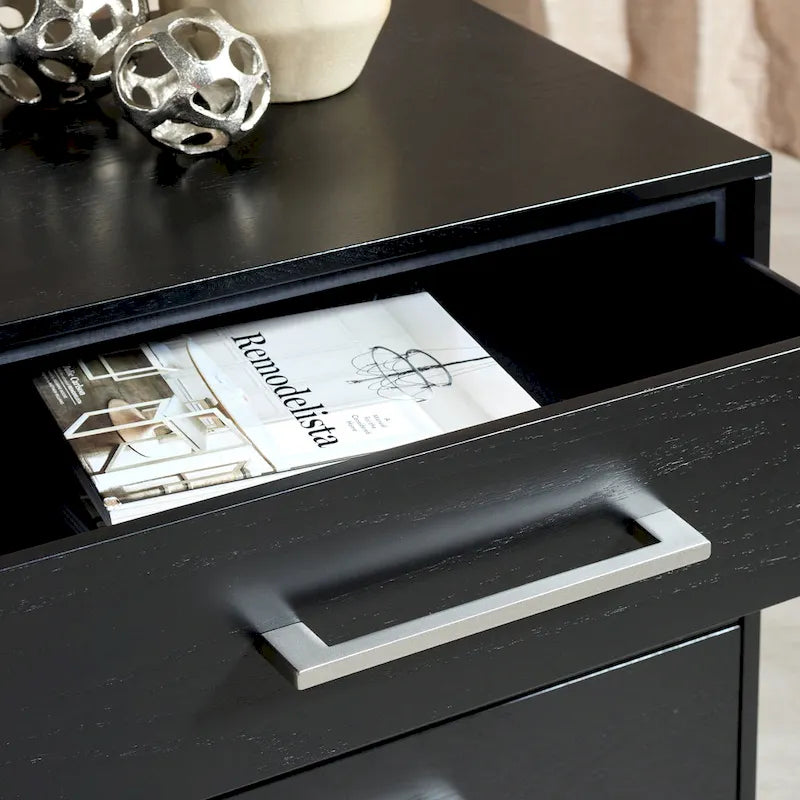 Cassettiera a 6 cassetti – Rovere rustico / Oro verde acqua / Noce scuro / Argento nero / Oro bianco / Oro noce