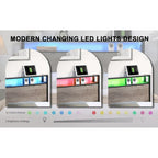 Struttura letto matrimoniale antica grigia con luci LED e contenitore – 1 posto letto