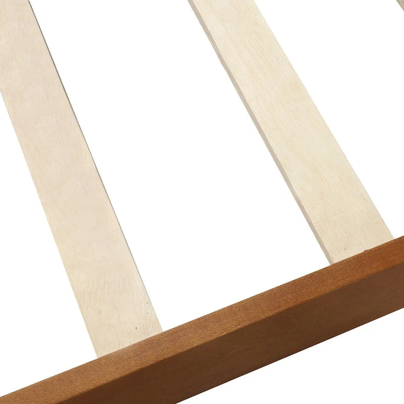 Letto a Piattaforma in Legno con Testiera e Pediera – Singolo, 1 Posto (Espresso / Bianco / Rovere)