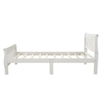 Letto a Piattaforma in Legno con Testiera e Pediera – Singolo, 1 Posto (Espresso / Bianco / Rovere)