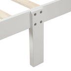 Letto a Piattaforma in Legno con Testiera e Pediera – Singolo, 1 Posto (Espresso / Bianco / Rovere)