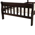Letto a Piattaforma in Legno con Testiera e Pediera – Singolo, 1 Posto (Espresso / Bianco / Rovere)