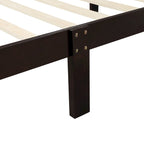 Letto a Piattaforma in Legno con Testiera e Pediera – Singolo, 1 Posto (Espresso / Bianco / Rovere)
