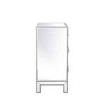 Mobiletto contenitore a specchio argento/oro – 3 ante, 1 cassetto, per 1 persona
