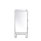 Mobiletto contenitore a specchio argento/oro – 3 ante, 1 cassetto, per 1 persona