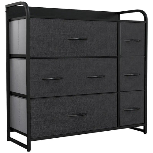 Multifunction 7 Drawers Furniture Storage Chest Grey 7-Drawer Dresser