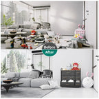 Comò a 7 cassetti | Grigio scuro / Grigio chiaro / Marrone / Rosa | Cassetti in tessuto | Struttura in acciaio | Per 1 persona