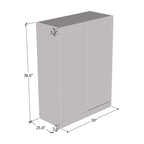 Armadio a 2 ante con specchio, lucido bianco/nero/grigio/wengé – 120 cm e 150 cm
