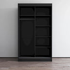 Armadio a 2 ante con specchio, lucido bianco/nero/grigio/wengé – 120 cm e 150 cm