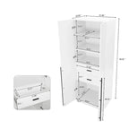 Armadio guardaroba modulare a 3 ante in grigio rustico / bianco / marrone dorato, autoportante – 1 persona