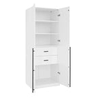 Armadio guardaroba modulare a 3 ante in grigio rustico / bianco / marrone dorato, autoportante – 1 persona