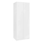 Armadio guardaroba modulare a 3 ante in grigio rustico / bianco / marrone dorato, autoportante – 1 persona