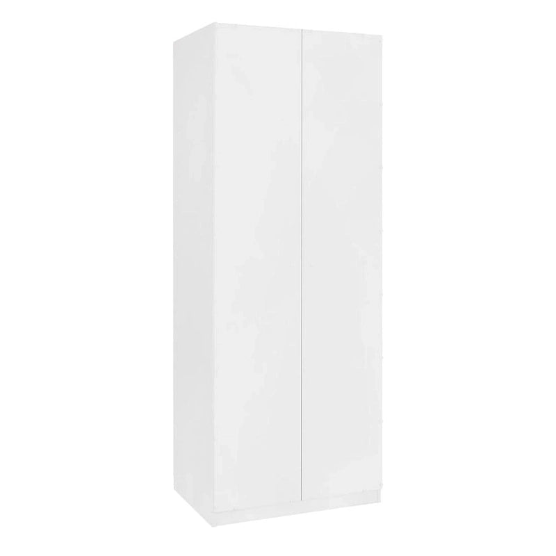 Armadio guardaroba modulare a 3 ante in grigio rustico / bianco / marrone dorato, autoportante – 1 persona