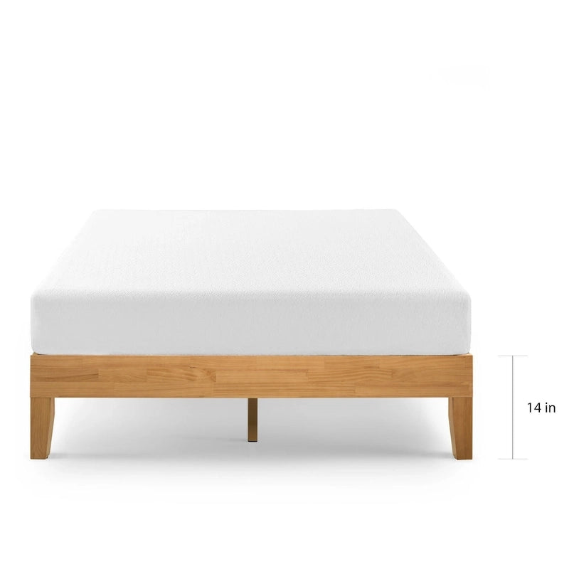 Letto a piattaforma in pino naturale da 35,5 cm, Twin/Full/Queen/King, 1-2 persone
