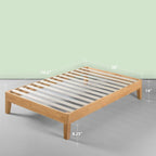 Letto a piattaforma in pino naturale da 35,5 cm, Twin/Full/Queen/King, 1-2 persone