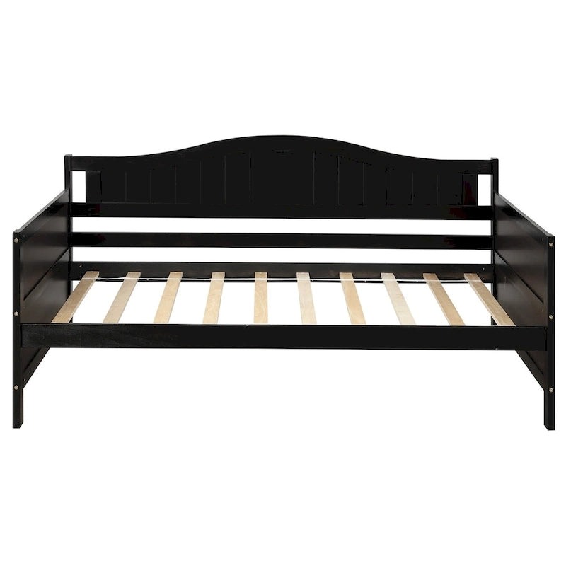 Letto a giorno in pino massello con letto estraibile, per due persone – Bianco / Grigio / Espresso
