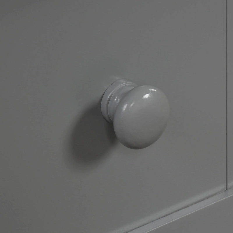Letto a giorno in pino massello con letto estraibile, per due persone – Bianco / Grigio / Espresso