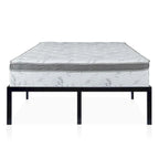 Telaio del letto a piattaforma in metallo King nero, 2 persone, resistente