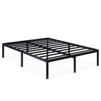 Telaio del letto a piattaforma in metallo King nero, 2 persone, resistente