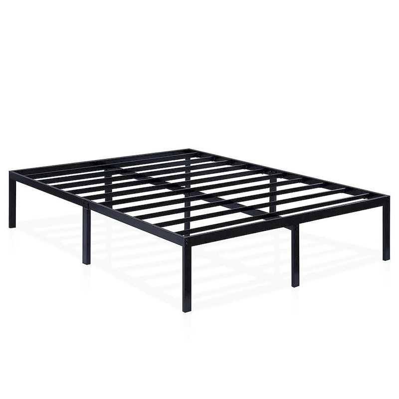 Telaio del letto a piattaforma in metallo King nero, 2 persone, resistente
