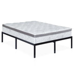 Telaio del letto a piattaforma in metallo King nero, 2 persone, resistente