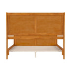 Letto a slitta a piattaforma bassa con pediera Bianco / Noce – Matrimoniale francese / Matrimoniale / King, 1 posto