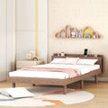 Struttura letto a piattaforma doppia (single) in noce / laccato bianco / grigio con porta USB, per 1 persona