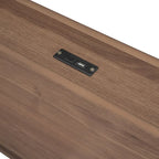 Struttura letto a piattaforma doppia (single) in noce / laccato bianco / grigio con porta USB, per 1 persona